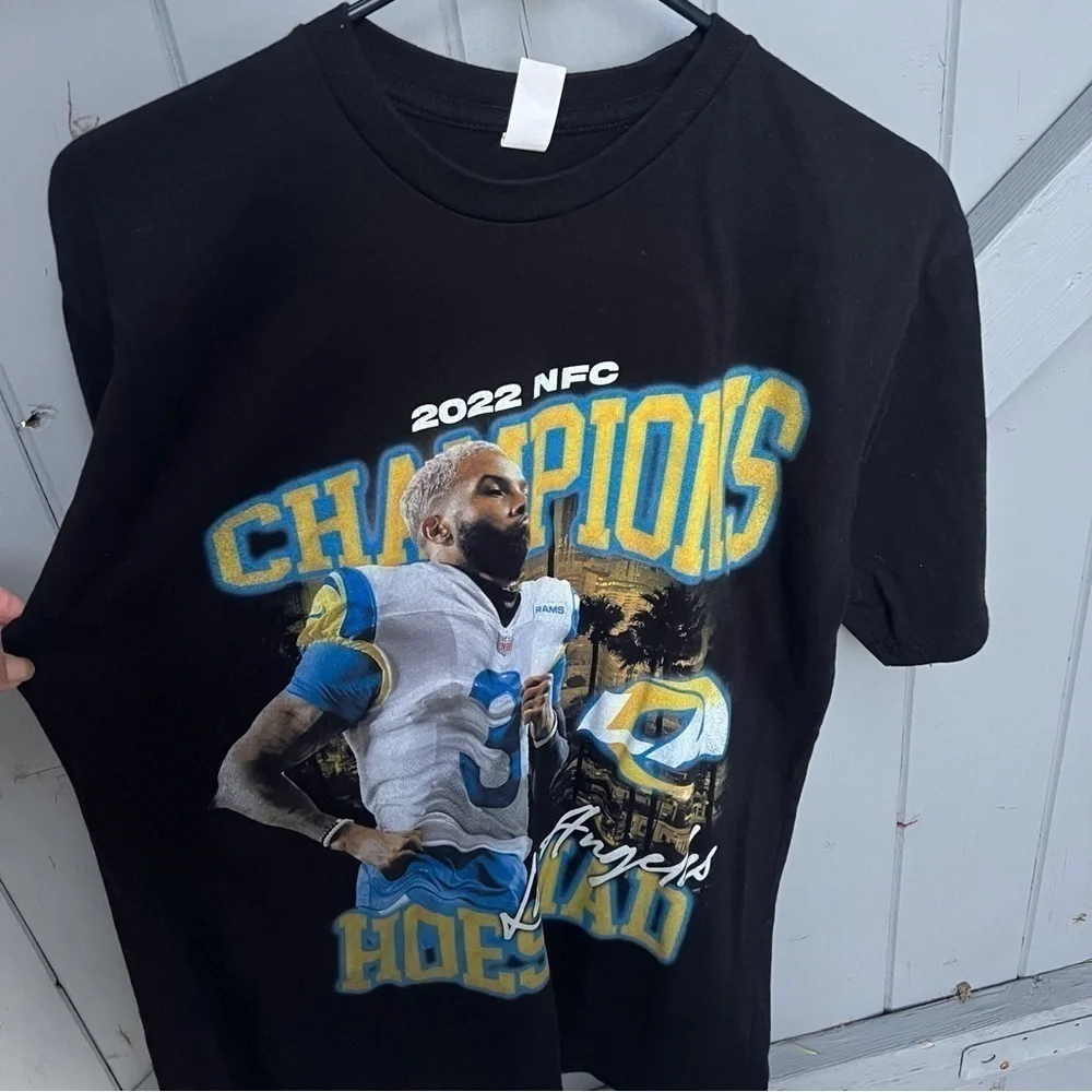 2022 NFC Championship Hoesmad Black T-shirt Los Angeles Rams - Picture 5 of 6